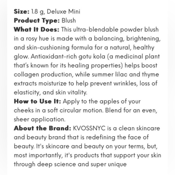 Blushing Beauty Luminous Blush in Rosy by K. Voss, 1.8g - Picture 2 of 5